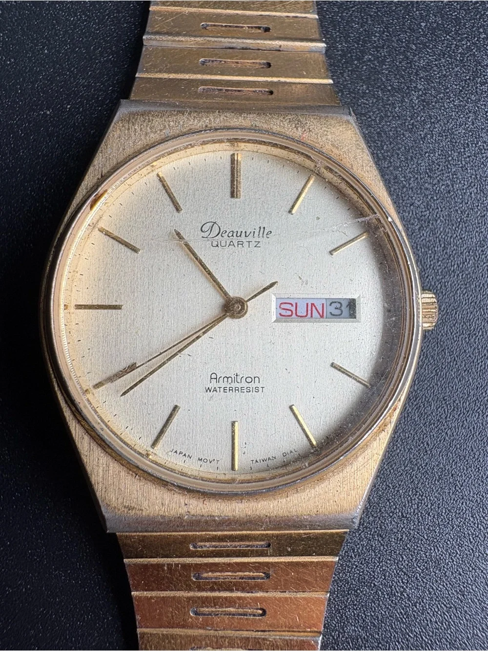 Armitron‎ Gold Tone Men's Deauville Quartz Watch with Day-Date